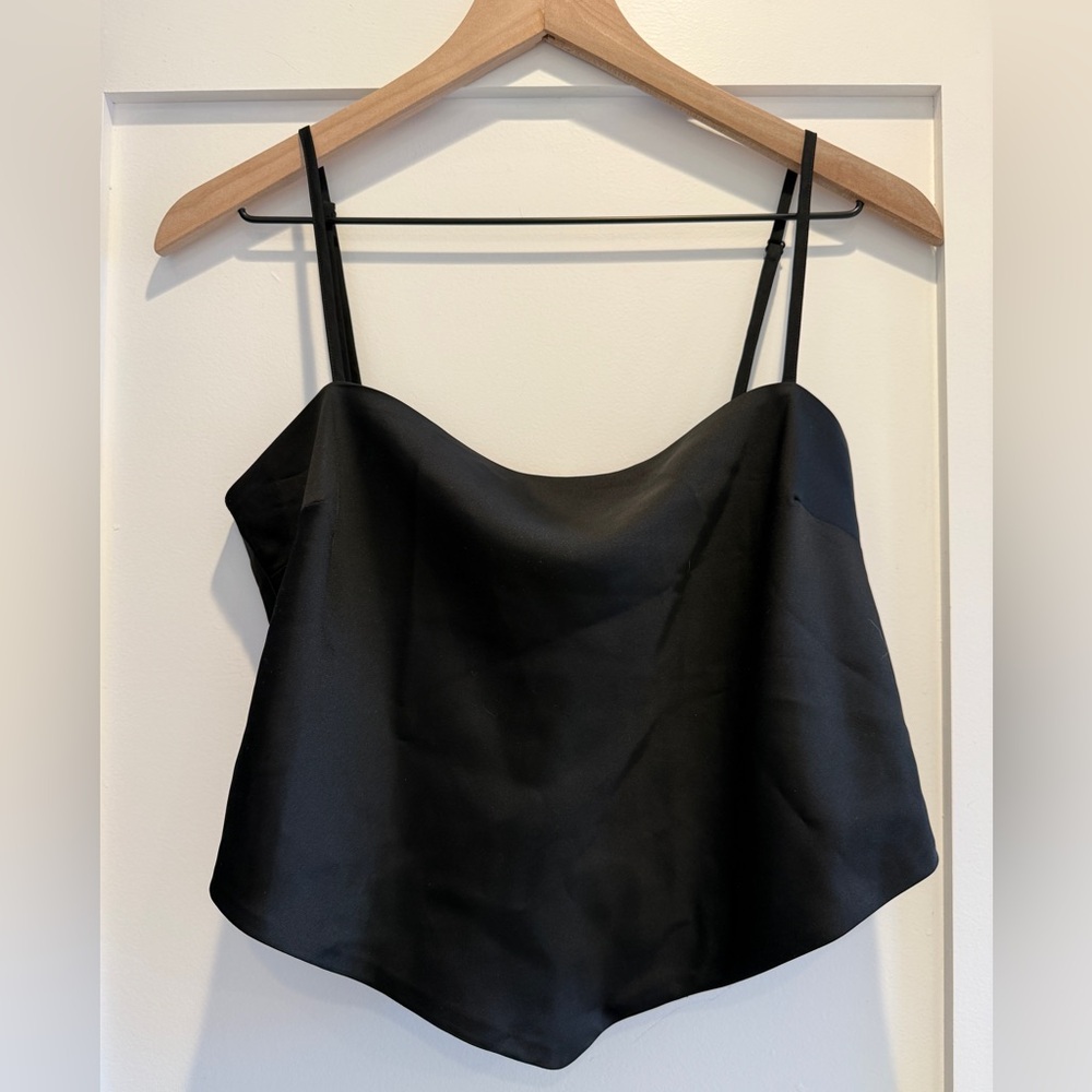 Aritzia Satin Black Top